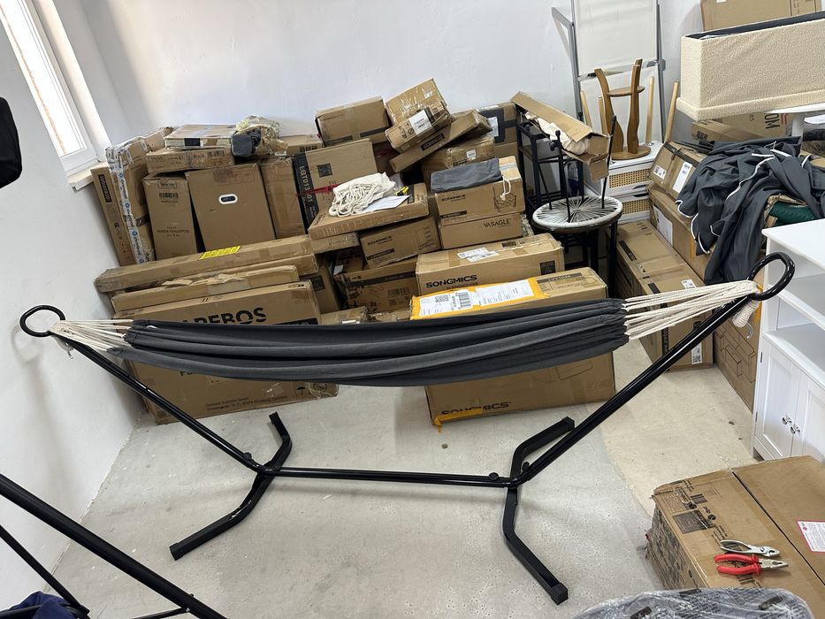 Хамак с метална рамка 240кг SONGMICS