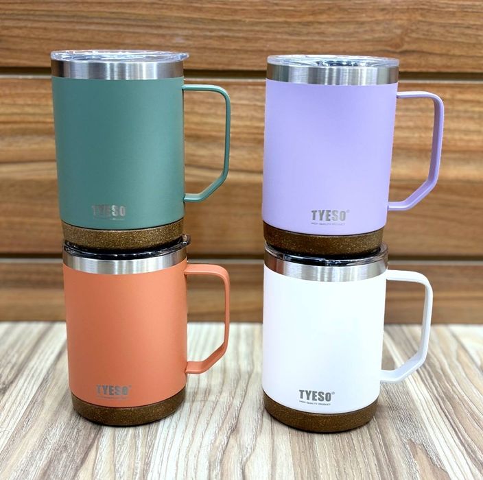 Термокружка TYESO с крышкой и ручкой