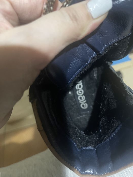 Ботинки кожа унисекс зима 34-35р