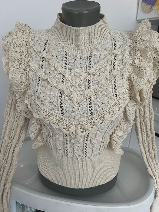 Zara плетена блуза поло S/M