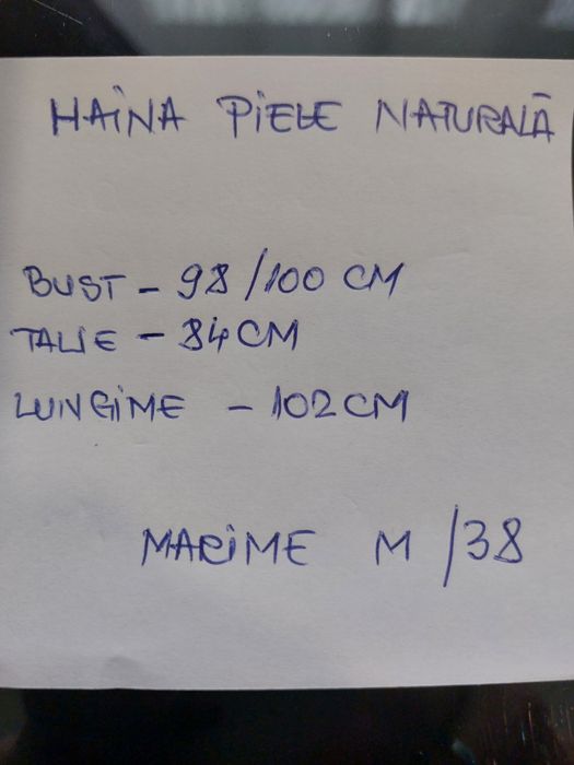 Pardesiu piele naturala