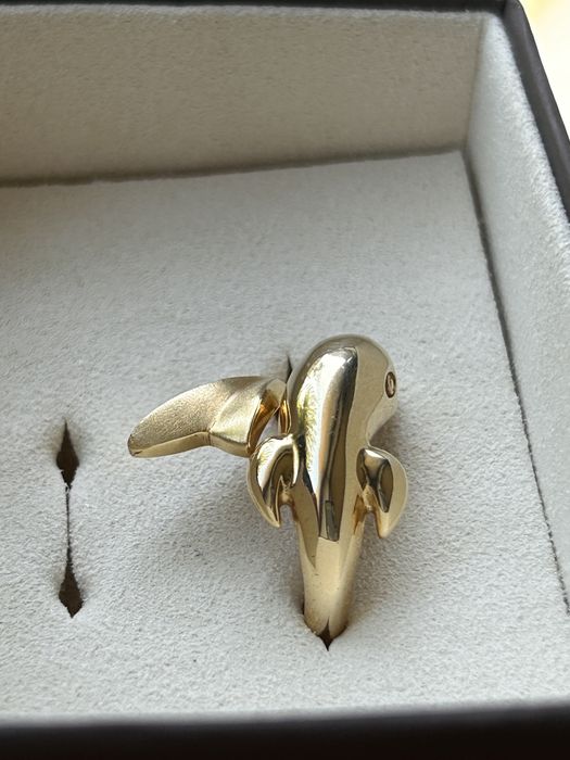 Inel deosebit din aur 585 (14k) – Design unic Delfin/Balenă, 5.68g, Păstrat impecabil