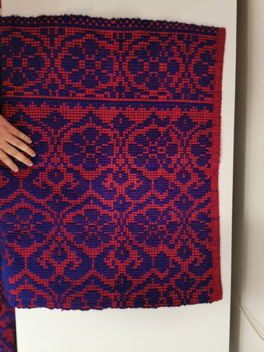 Cuvertura traditionala 100% lana tesuta manual la razboi