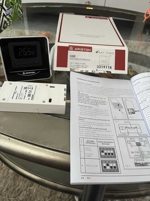 Termostat Ariston CUBE Wireless + Receptor original – Genus One+ WiFi