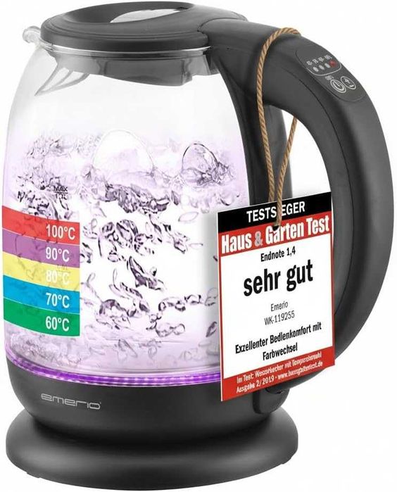 Електрическа стъклена кана Emerio (WK-119255) 1.7L 2200W