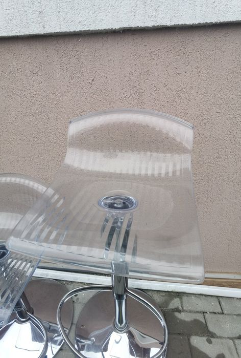 Scaune de bar transparent Aria cu defecte