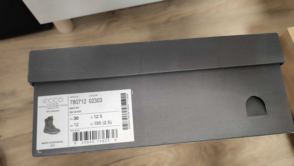 Ecco Ghete copii,piele naturala,impermeabile ,imblanite,marime EU 30