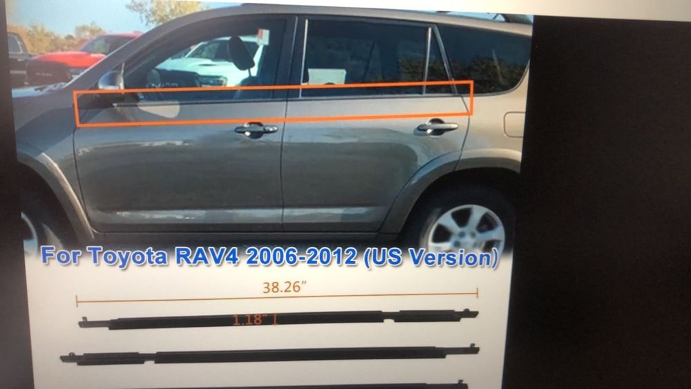 Rav4 06-12 молдинг стекла