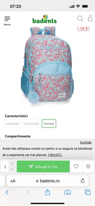 Ghiozdan nou spatios fete Pepe Jeans