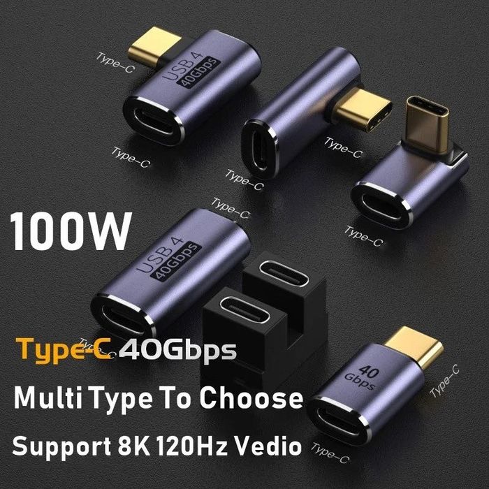Type-C Металлический адаптер - переходник USB Type-C  40 Гбит/с