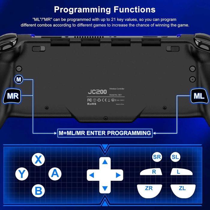 Gammeefy Switch контролер за Nintendo Switch/Switch OLED