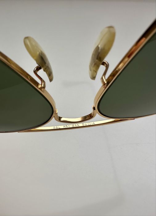 Ray Ban B&L Aviator USA 58-14 G15 винтидж оригинал