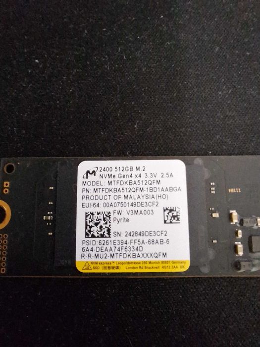 512 GB NVME диск