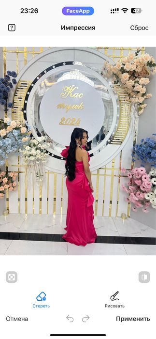 Платье вечернее со шлейфом дизайнерсоке