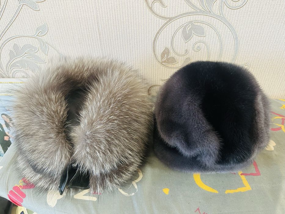 Шапки чернобурка и норка