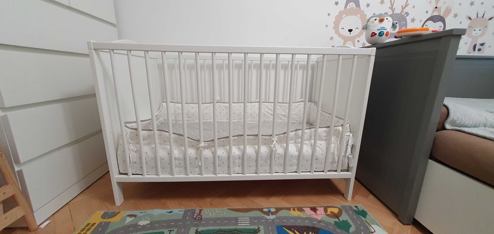 Patut bebe ikea lemn