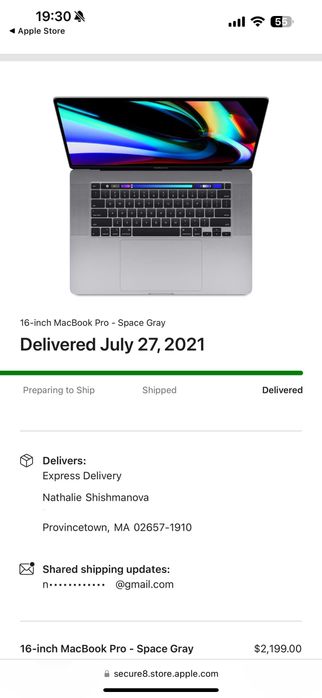 MacBook Pro 16" 2019 Intel 500GB Space Gray