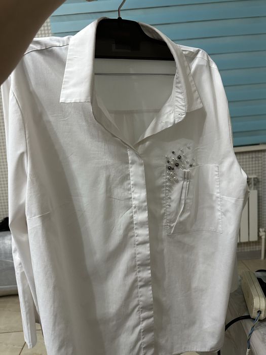 Рубашка женская с жемчугом