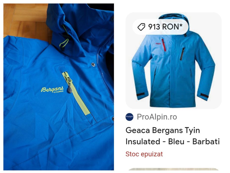 Geacă tehnica Bergans Tyin Insulated, Dermizax 20.000mm - Bărbați M