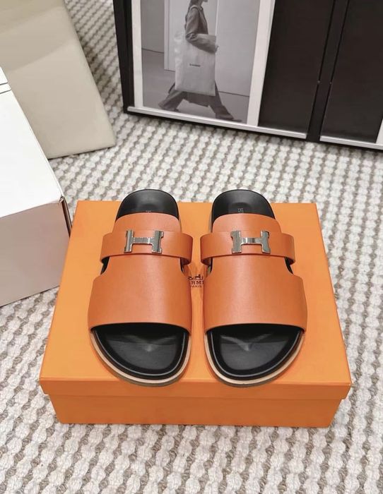 мъжки чехли HERMES телешка кожа 42 и 43