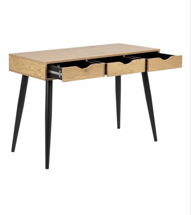 Birou modern cu 3 sertare//decor stejar//stare excelentă