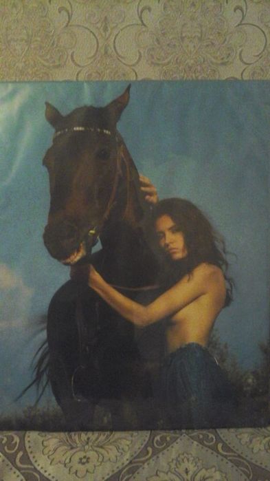 Продам картину за 2000,ширина 55,высота 68 ,картина девушка с лошадью.