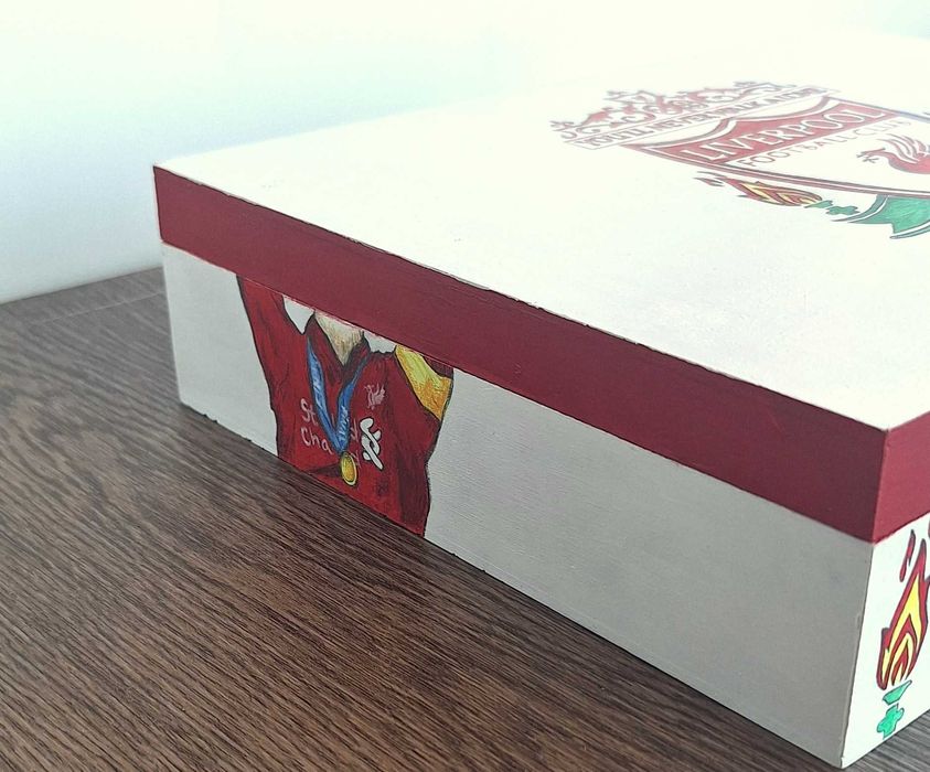 Ръчно рисувана кутия за съхранение на футболен клуб Liverpool