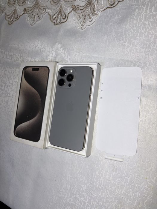 Iphone 15 Pro Max 256gb 100% karobka dokument ideal ochilmagan
