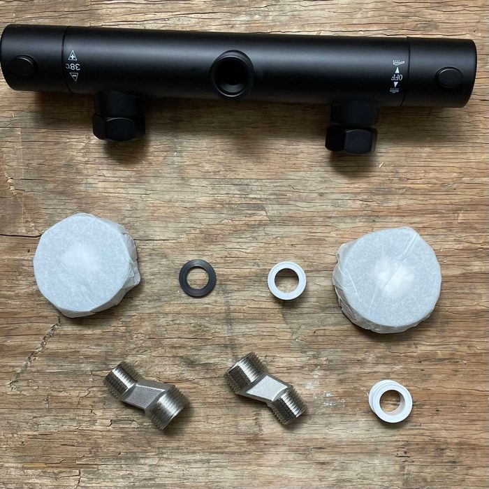 JOHO Set de duș cu termostat din oțel inoxidabil cap de duș XL