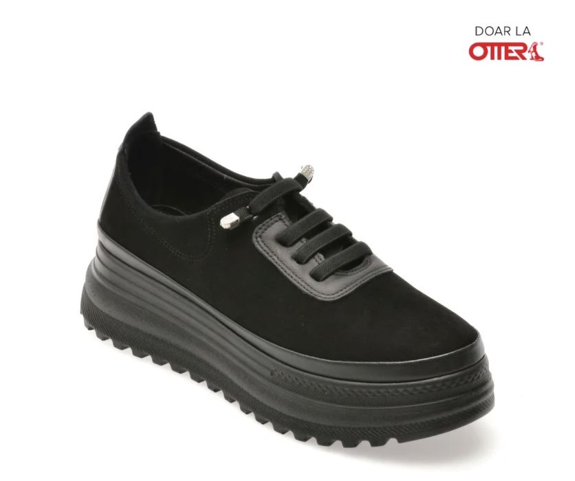 Pantofi dama casual din piele intoarsa