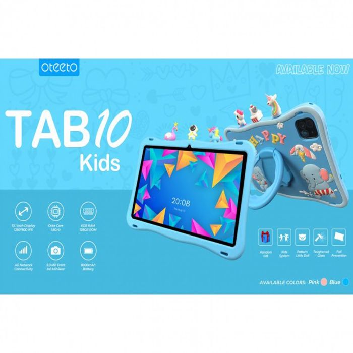 Bolalar plansheti OTEETO TAB 10 Kids, 4G Sim card, Детский умные планш