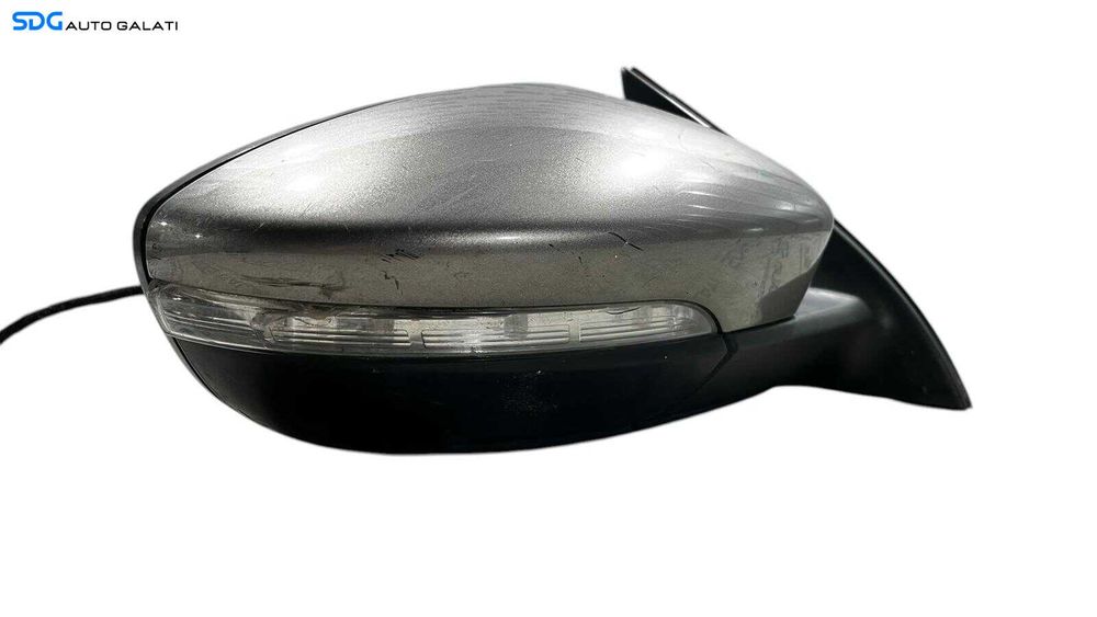 Oglinda Electrica Dreapta Volkswagen Passat B7 Break 2010 - 2015 ( Semnalizare Spartă ) Culoare Gri Inchis Cod 3C085793 A [L5740]