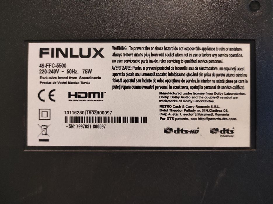 Smart tv Finlux 123 cm