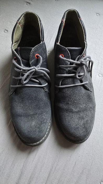 Тъмносиви дамски боти от естествен велур и ортопедична стелка