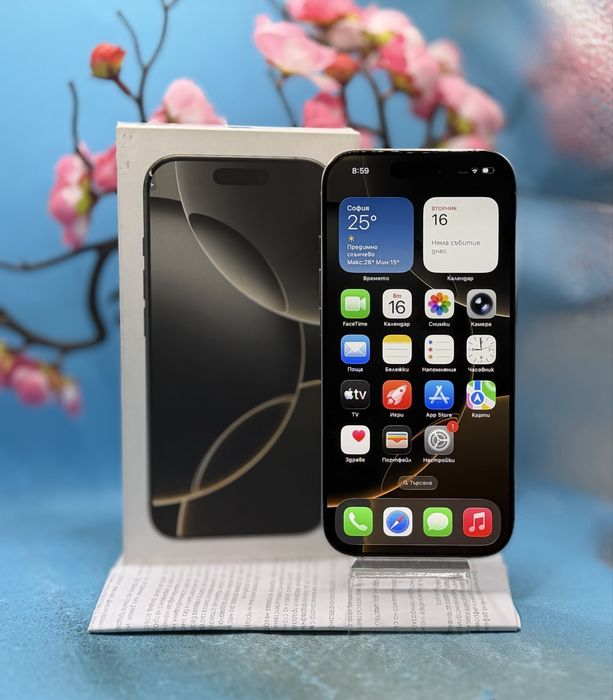 ГАРАНЦИОНЕН!!! Apple iPhone 16 Pro, 128GB, 5G, Natural Titanium