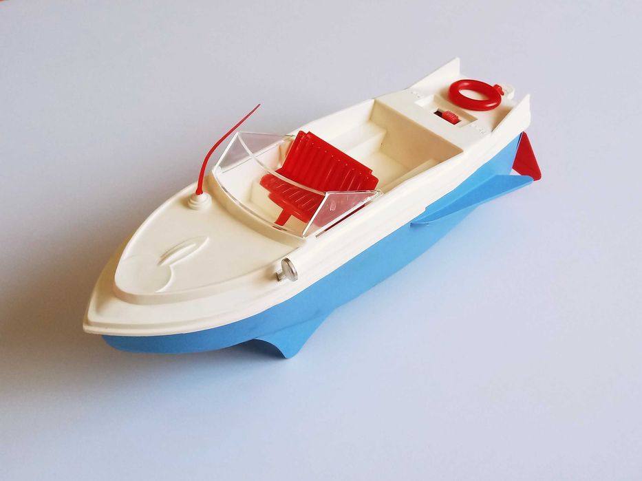 Руска, соц, ретро, СССР играчка, катер, моторна лодка "Огонек", нова