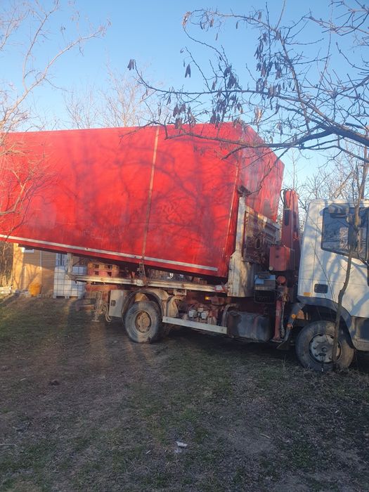 Transport  agregate de balastiera, pământ vegetal/ marfa cu descarcare macara