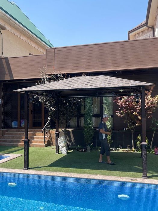 Besedka naves soyabon беседка беседки беседк навес метал конструкция