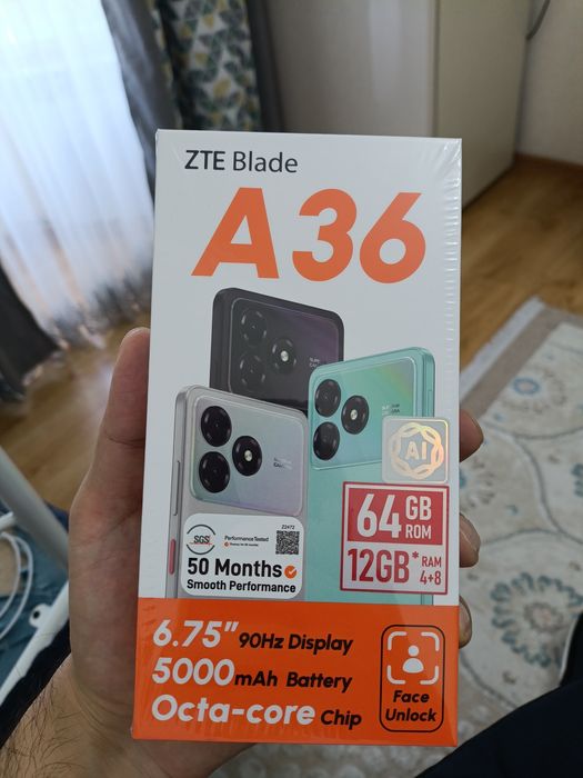 Zte Blade A36 новый в упаковке, 64 Гб, батарея 5000