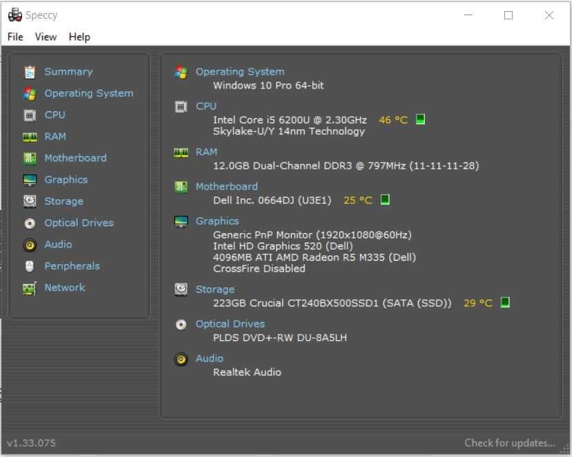 Dell Inspiron 5559 i5-6200U 12GB ram 240GB hdd AMD Radeon R5 M335 4GB