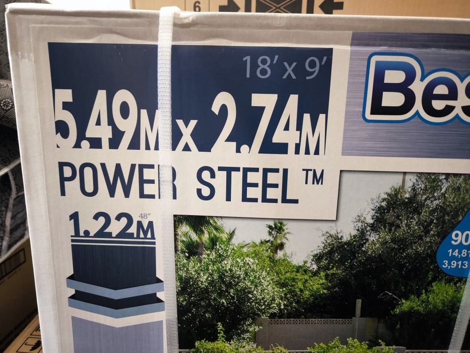 ЧИСТО НОВ басейн Bestway Power Steel – 5.49 м