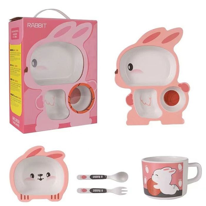 Набор детской посуды из бамбука