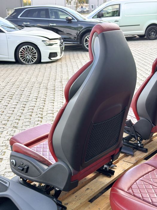 Салон AUDI A4 S4 B9 Червен Масаж