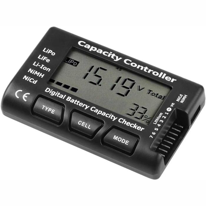 Tester Acumulatori 18650 Li-Ion LiPo NiMH 2-7S Voltaj si Capacitate