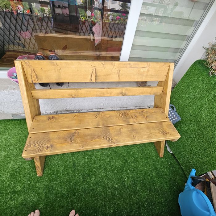 Дървена пейка за градина, тераса