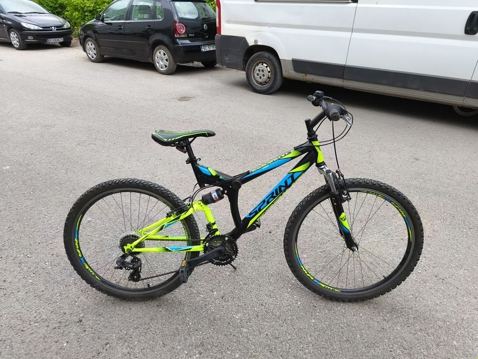 Bicicleta sprint full suspension cu roti pe 26