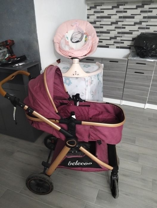 Cărucior +balansoar electric