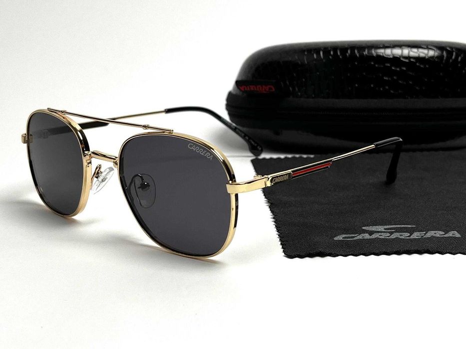 Слънчеви очила Carrera Gold Black UV400 CE Унисекс дизайн Метални стилни