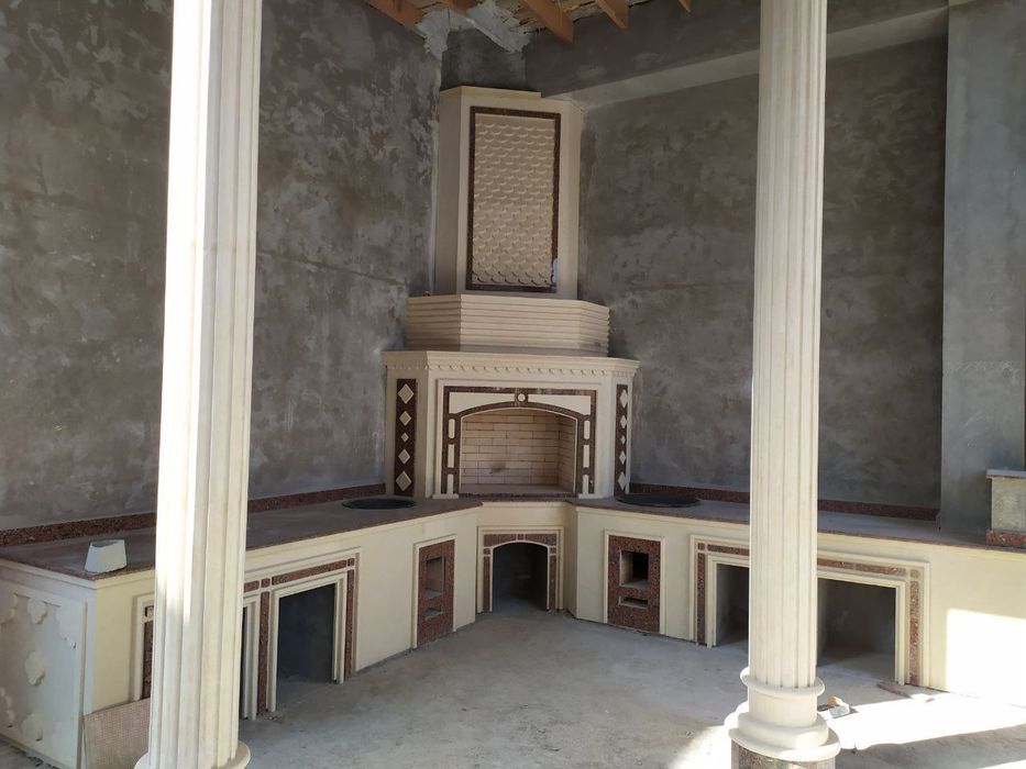 Летняя кухня,барбекю,помпейская печь,казан,очаг,камин,кирпич,газсварка