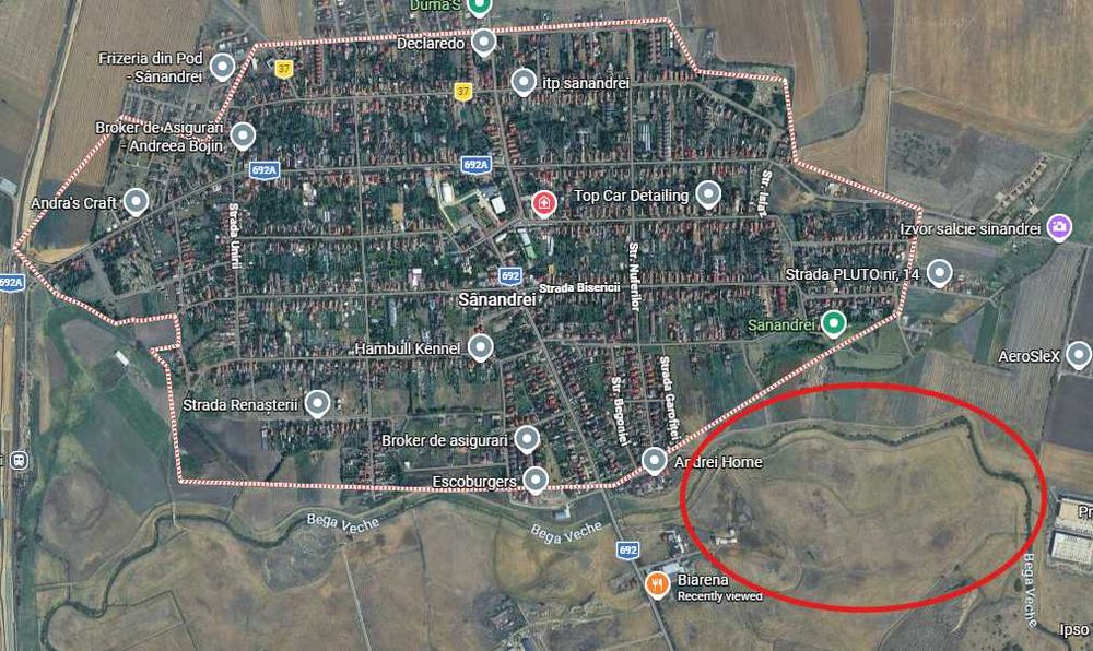 Vând 2 terenuri intravilane în Sânandrei – 897 mp și 910 mp – 45 €/mp negociabil - Vedere 3